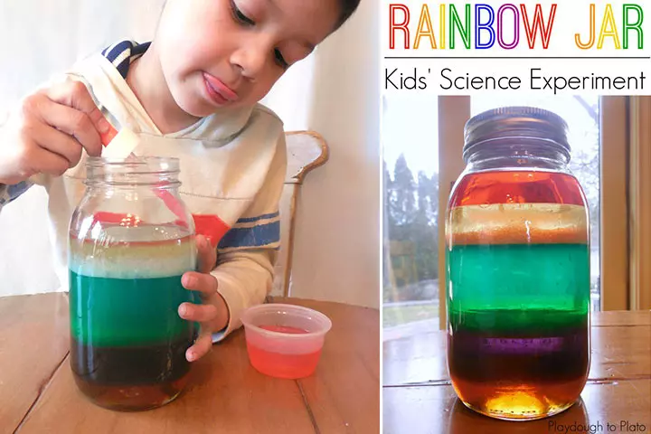 Rainbow jar for kids