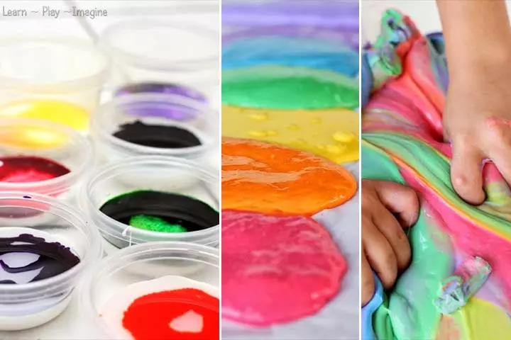 Rainbow slime for kids