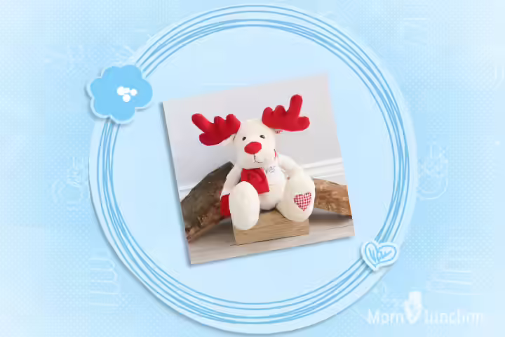 Christmas Gifts For Babies - Red And Ivory Reindeer Toy Christmas Gifts For Babies - Red And Ivory Reindeer Toy