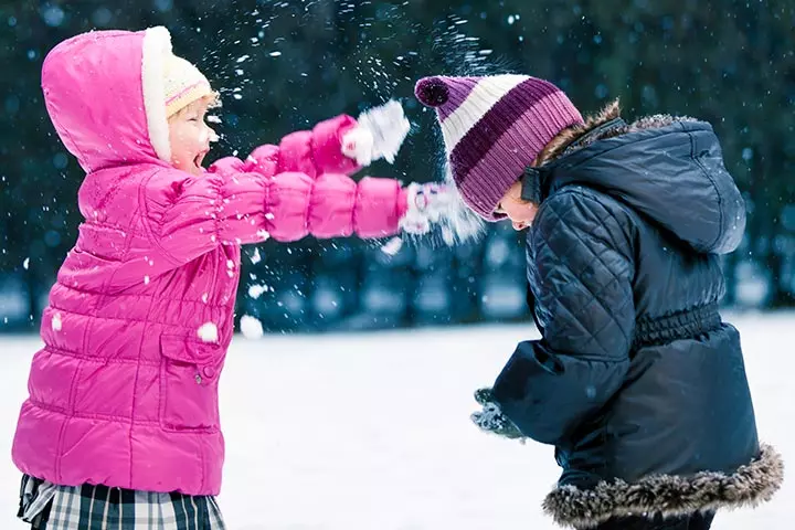 Winter Activities For Preschoolers - Snowball Fight