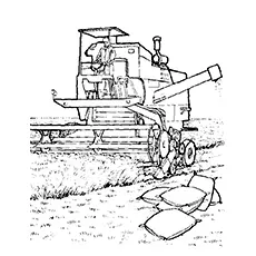 Harvest Coloring Pages - Thresher