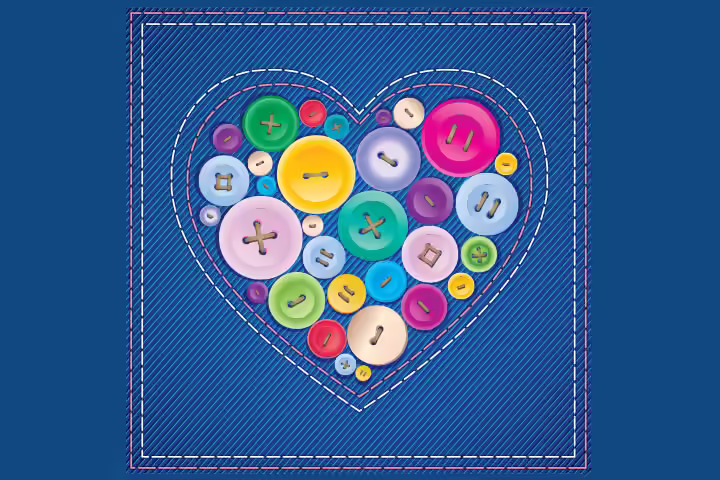 Button heart pocket crafts for preschoolers and kids Button heart pocket crafts for preschoolers and kids