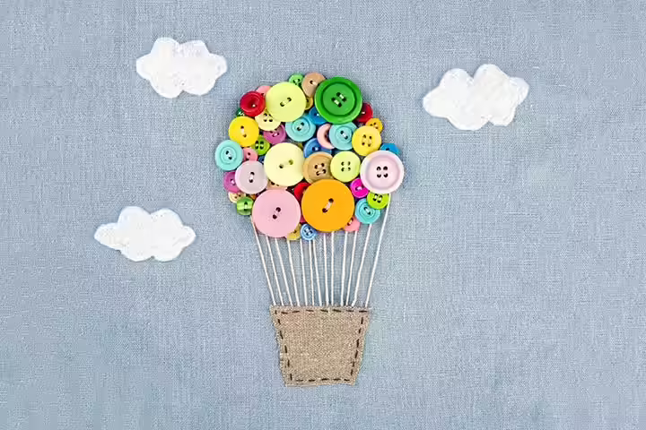 Button hot air balloon crafts for preschoolers and kids Button hot air balloon crafts for preschoolers and kids