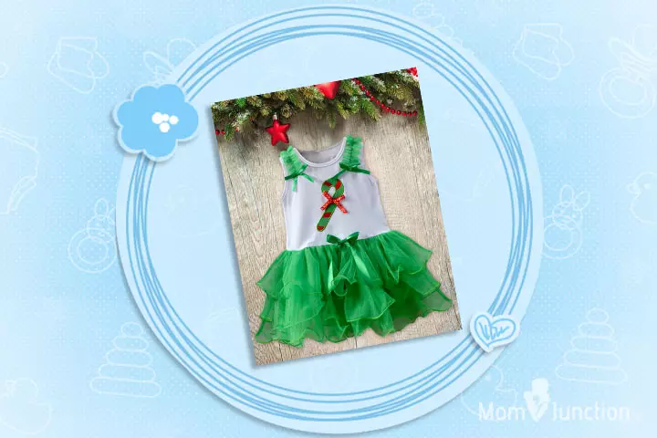 Christmas Dresses For Toddlers - Candy Cane Ruffle Dress