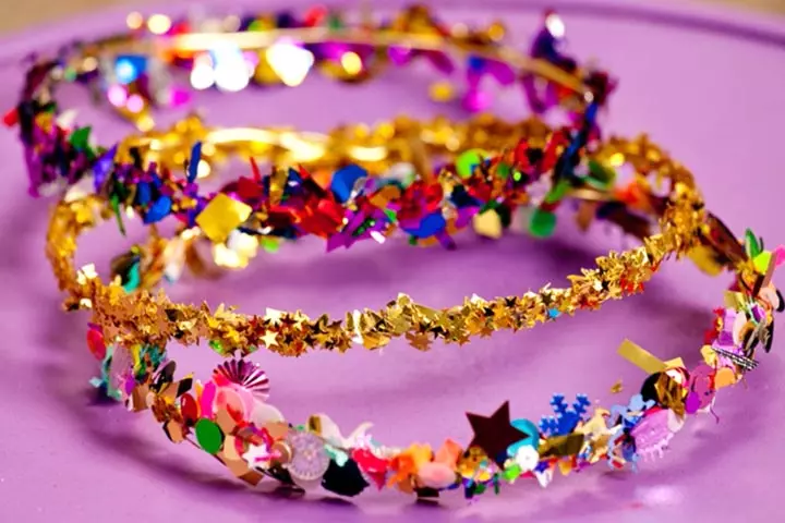 New Year Crafts For Kids - Confetti Crown