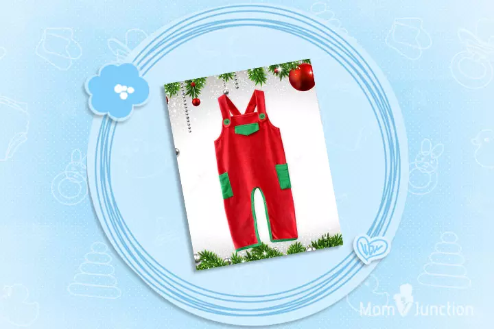 Christmas Dresses For Toddlers - Cute Red Dungaree