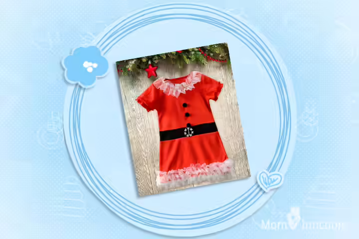 Christmas Outfits For Babies - Cute Santa Claus Fur Dress Christmas Outfits For Babies - Cute Santa Claus Fur Dress