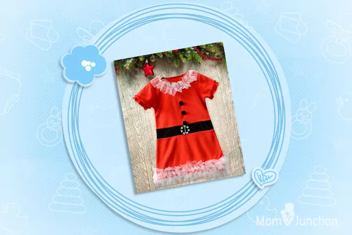 Christmas Outfits For Babies - Cute Santa Claus Fur Dress