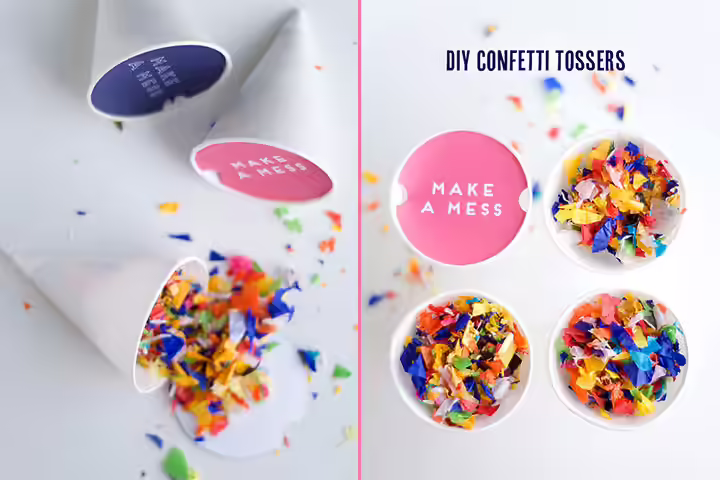 New Year Crafts For Kids - Make A Mess” Confetti Thrower New Year Crafts For Kids - Make A Mess” Confetti Thrower