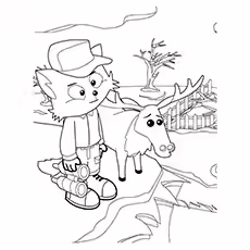 Moose Keeper Moose Keeper Coloring Page to Print