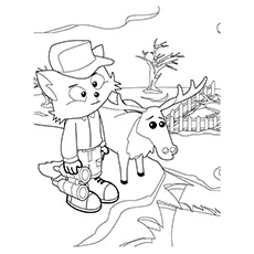 Moose Keeper Coloring Page to Print