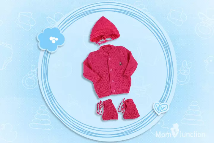 Christmas Outfits For Babies - New Born Baby Woolen Knit Baby Set