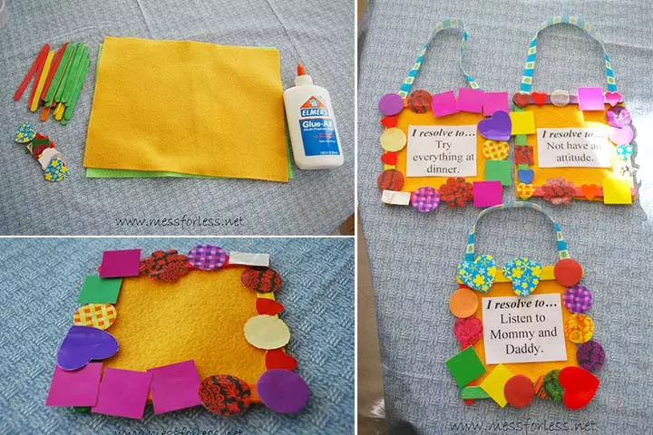 New Year Crafts For Kids - New Year’s Resolution Craft