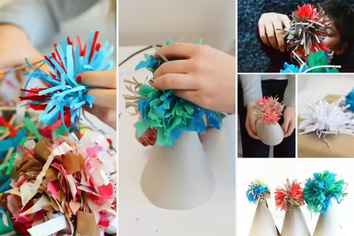 New Year Crafts For Kids - New Year Pompom Hat New Year Crafts For Kids - New Year Pompom Hat