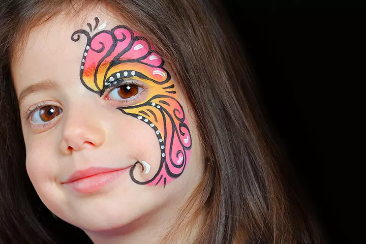 Pink Butterfly Butterfly Face Painting Designs for kids