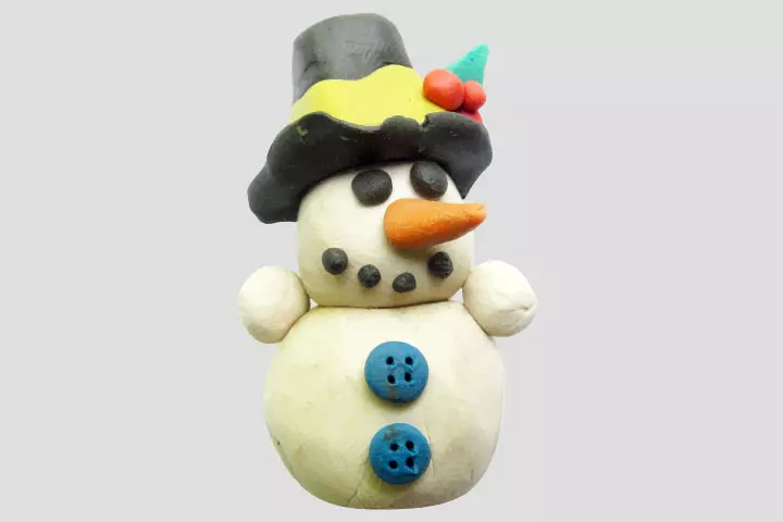 Advent Activities For Kids - Playdough Snowman