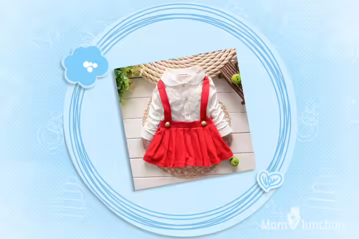 Christmas Dresses For Toddlers - Red And White Dungaree Dress Christmas Dresses For Toddlers - Red And White Dungaree Dress