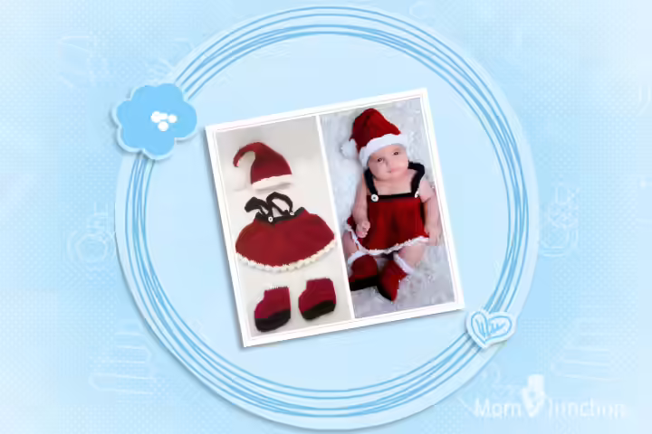 Christmas Outfits For Babies - Red White And Black Knit Christmas Santa Claus Frock Set Christmas Outfits For Babies - Red White And Black Knit Christmas Santa Claus Frock Set