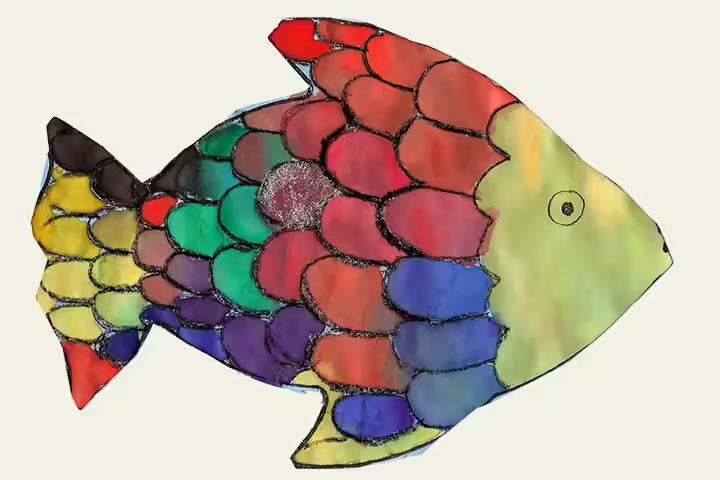 Fish Craft Ideas - Scaly Fish Craft