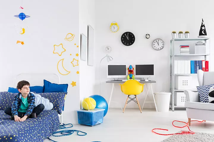 Space themed creative kids bedroom design ideas