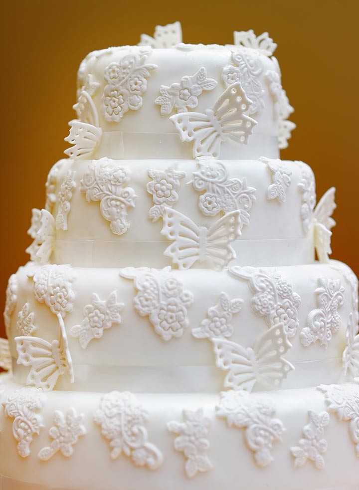 The Monochrome Butterfly Wedding Cake