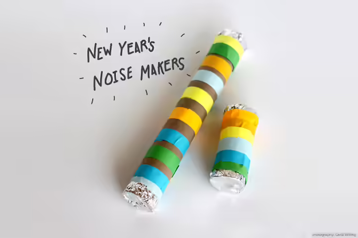 New Year Crafts For Kids - Tropical Colors Noise Maker New Year Crafts For Kids - Tropical Colors Noise Maker