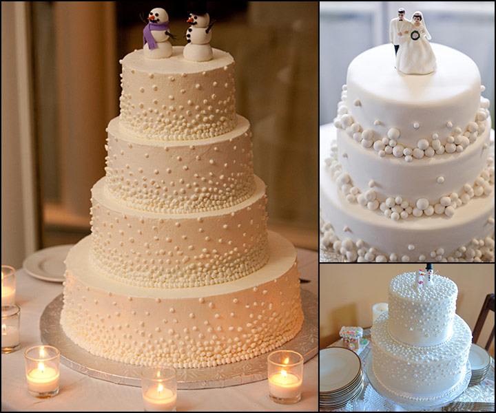 Snowball Winter Wedding Cakes
