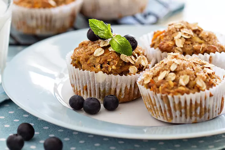 Banana Recipes For Kids - Banana And Oatmeal Muffins