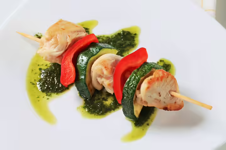 Chicken pesto kebab Chicken pesto kebab