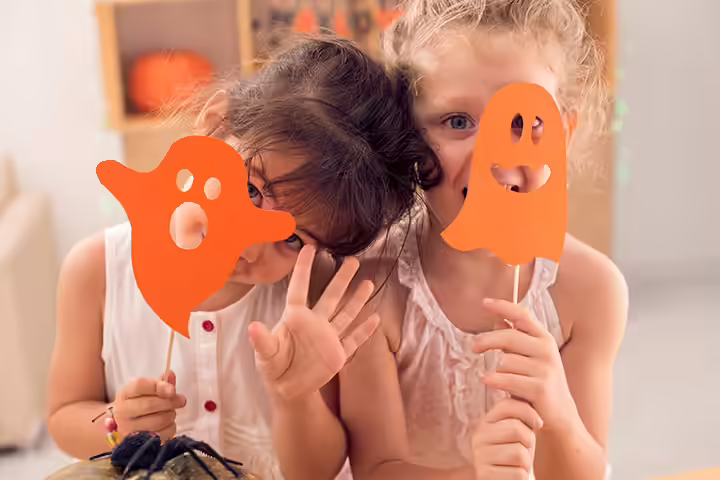 Cute ghost mask, DIY mask making for kids Cute ghost mask, DIY mask making for kids