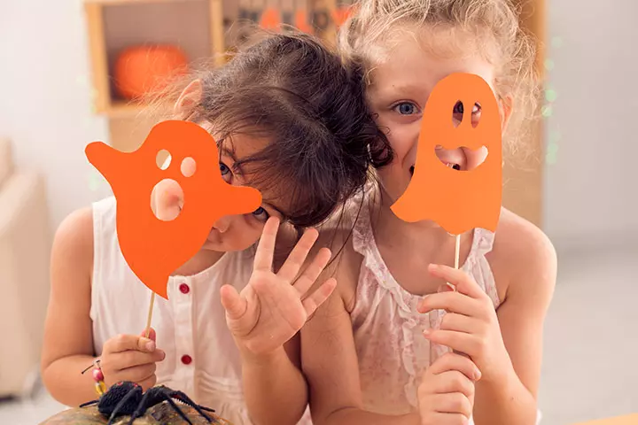 Cute ghost mask, DIY mask making for kids