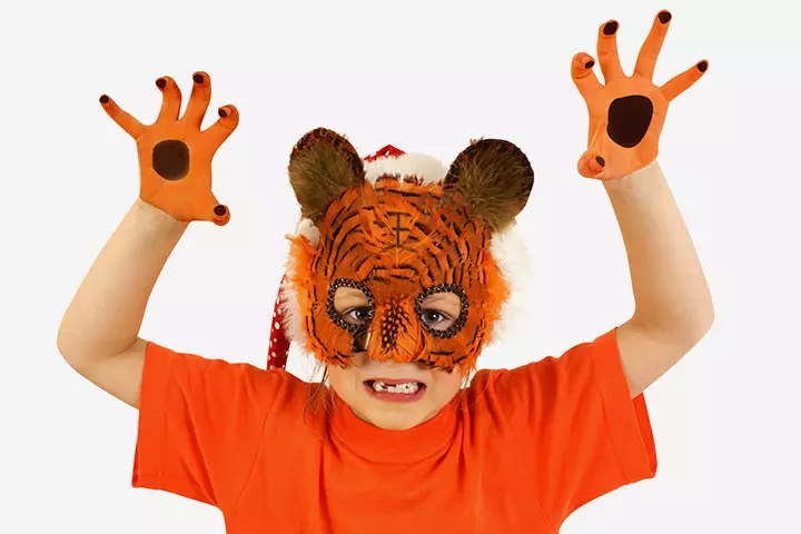 Cute tiger mask, DIY mask making for kids