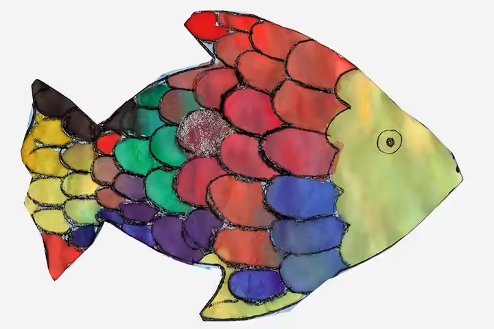Sea Animal Crafts - Glittery Fish Craft Sea Animal Crafts - Glittery Fish Craft