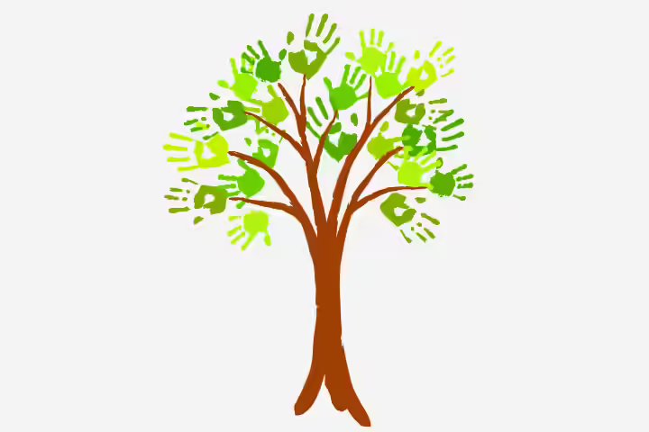 Grandparents' Day Crafts - Hand Print Family Tree Grandparents' Day Crafts - Hand Print Family Tree