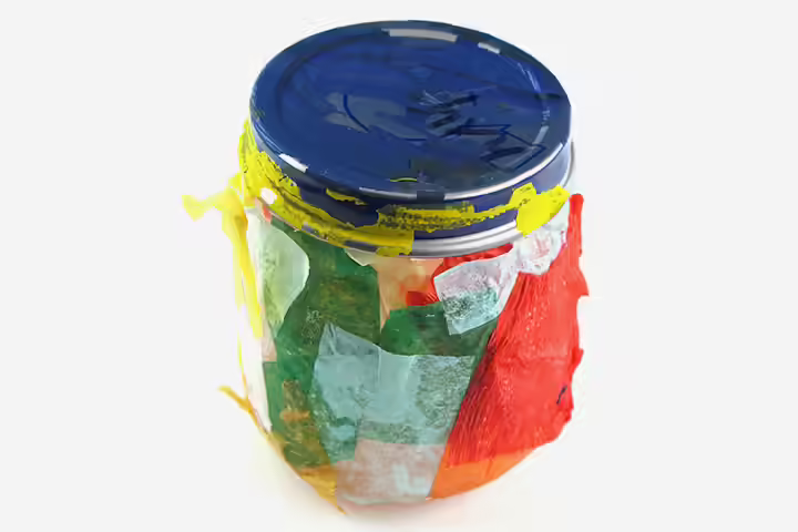Tissue Paper Crafts For Kids - Jar Decorations Tissue Paper Crafts For Kids - Jar Decorations