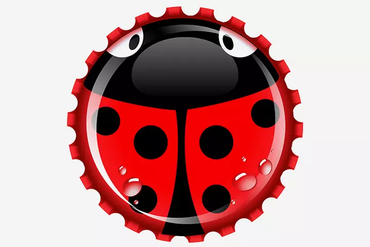 Ladybug Craft - Ladybug Bottle Cap