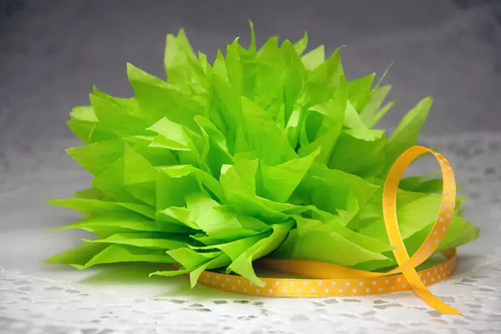 Tissue Paper Crafts For Kids - Leafy Greens Using Tissue