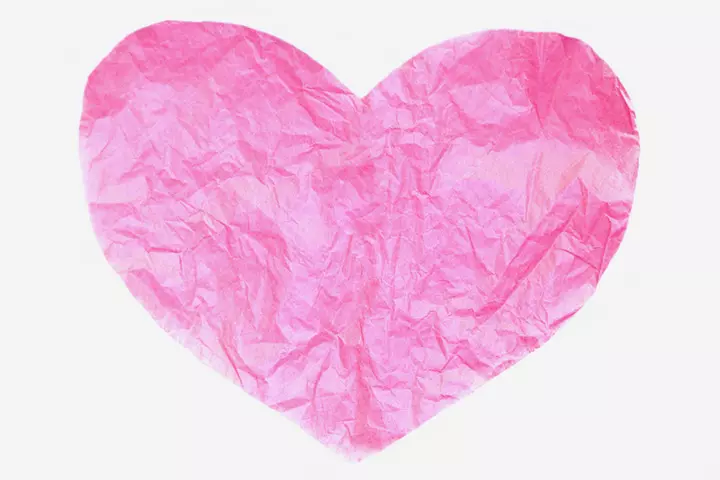 Tissue Paper Crafts For Kids - Tissue Paper Heart