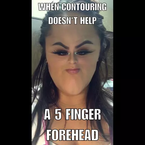 finger forhead