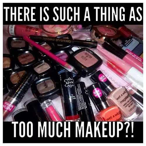 too much make up