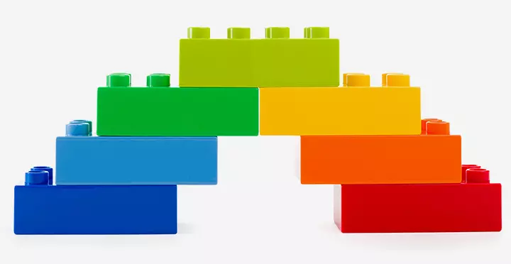 Lego rainbow craft for kids