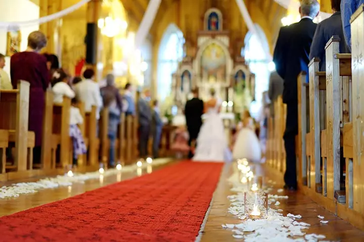 Candles-And-Petals-decoration-for-church-wedding