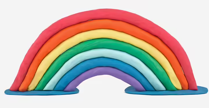 Clay rainbow craft for kids Clay rainbow craft for kids