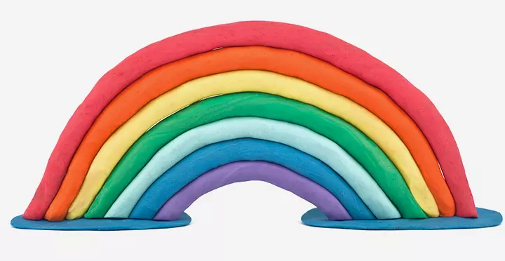 Clay rainbow craft for kids