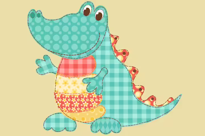 Crocodile Crafts - Crocodile Patchwork For Kids Crocodile Crafts - Crocodile Patchwork For Kids