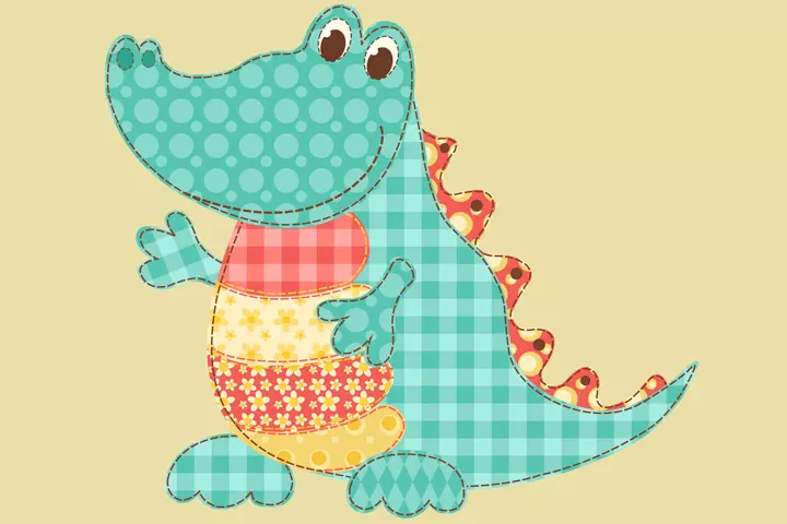 Crocodile Crafts - Crocodile Patchwork For Kids