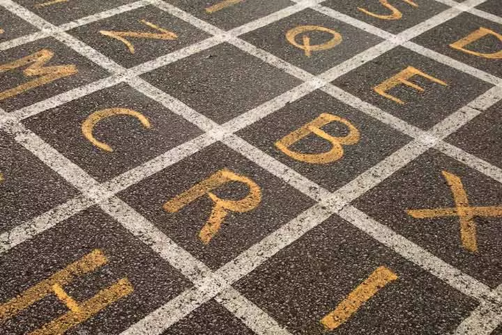 Letter hopscotch literacy activities for preschoolers