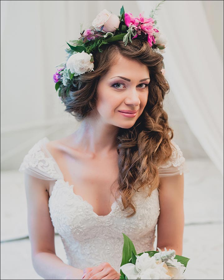 Perfectly-Messy-for-curly-bridal-hair-styles