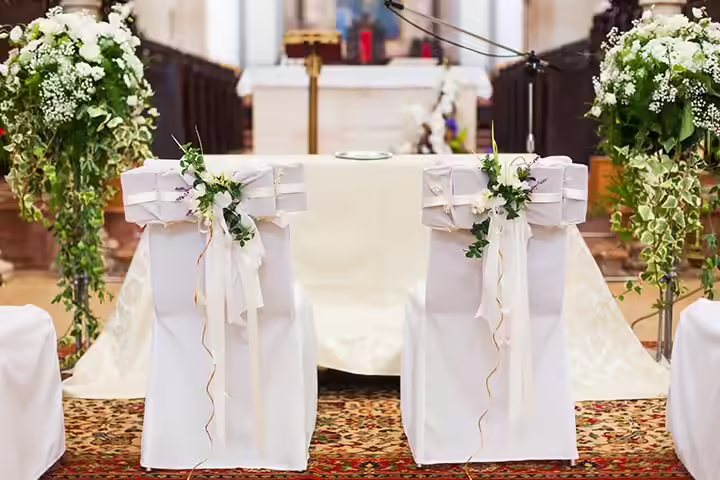 The Regal Thrones The-Regal-Thrones-decration-at-church-wedding