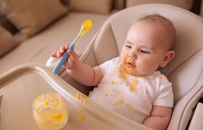 The first time this fella uses his spoon